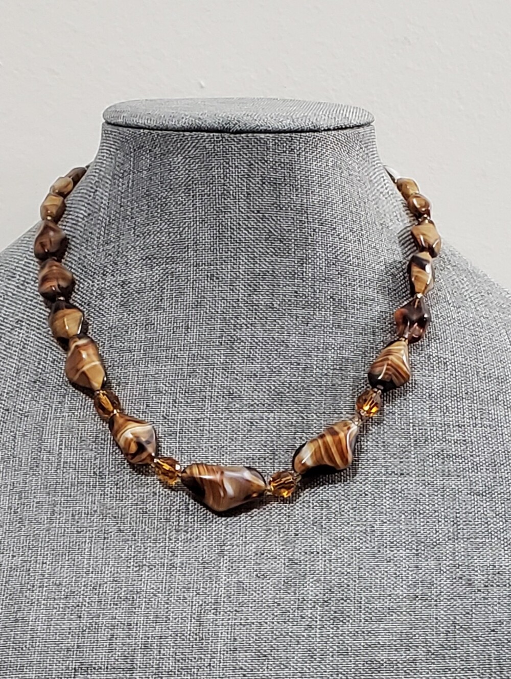 Antique Artisan Glass Beads Necklace